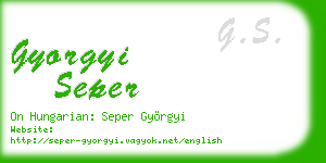 gyorgyi seper business card