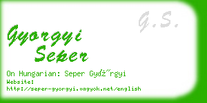 gyorgyi seper business card